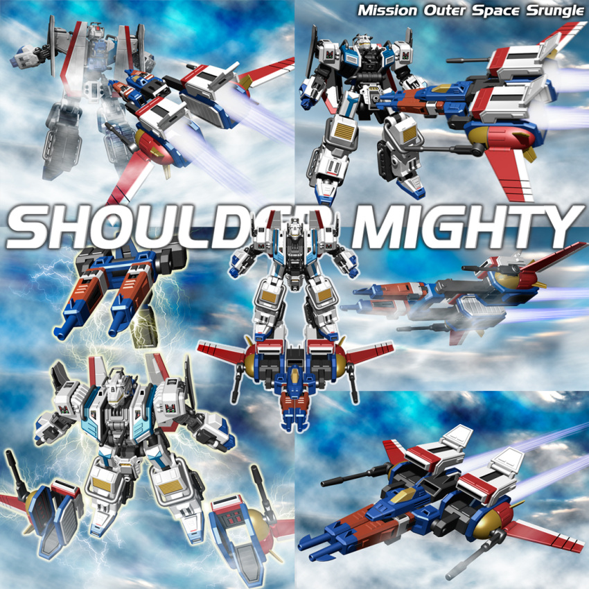 3d akuu_daisakusen_srungle energy energy_cannon english mecha realistic science_fiction space_craft srungle_(mecha) starfighter transformation