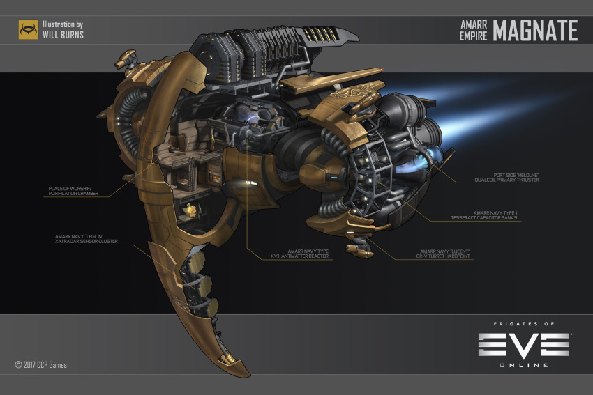 amarr_empire_(eve_online) artist_name bathtub beam_cannon beam_laser_(eve_online) bed bottle cable cannon capacitor capsule_(eve_online) capsuleer_(eve_online) carthum_conglomerate_(eve_online) combat_ship_(eve_online) commentary company_name copyright_logo copyright_name cross-section cut-away dated diagram dual_light_laser_(eve_online) energy energy_cannon engine english_commentary english_text eve_online flying frigate_(eve_online) glowing gold grey_background highres imperial_navy_(eve_online) industrial_pipe kitchen kneeling ladder laser_cannon logo machine magnate_(eve_online) maya_(medium) military_vehicle multiple_girls nuclear_reactor official_art photoshop_(medium) pillow plasma pointing_out_the_details praying radar realistic science_fiction sink small_module_(eve_online) spacecraft spacecraft_turret special_edition_ship_(eve_online) stasis_tank statue submerged thrusters vehicle_focus vehicle_name will_burns