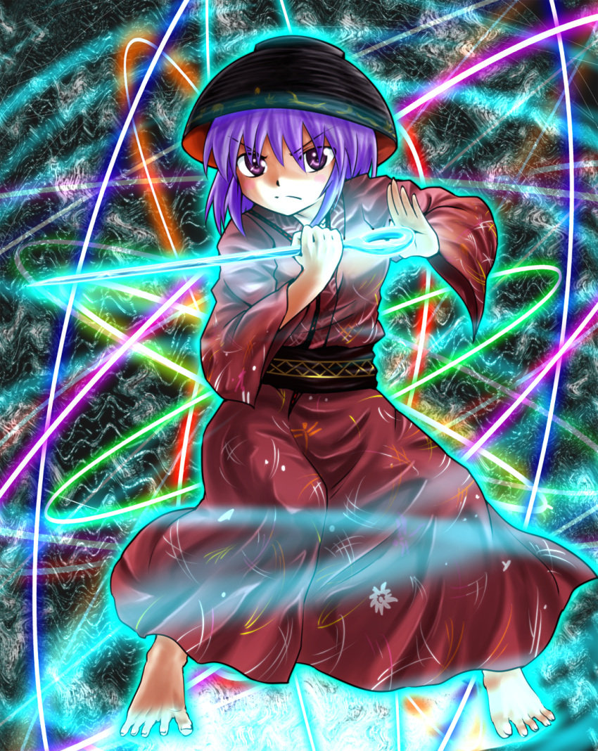 aura barefoot highres needle shinkai_no_shachi spread_toes sukuna_shinmyoumaru touhou