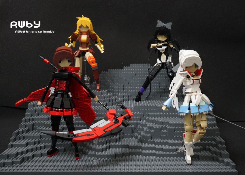 absurdres blake_belladonna highres lego mike_vd rooster_teeth ruby_rose rwby weiss_schnee yang_xiao_long