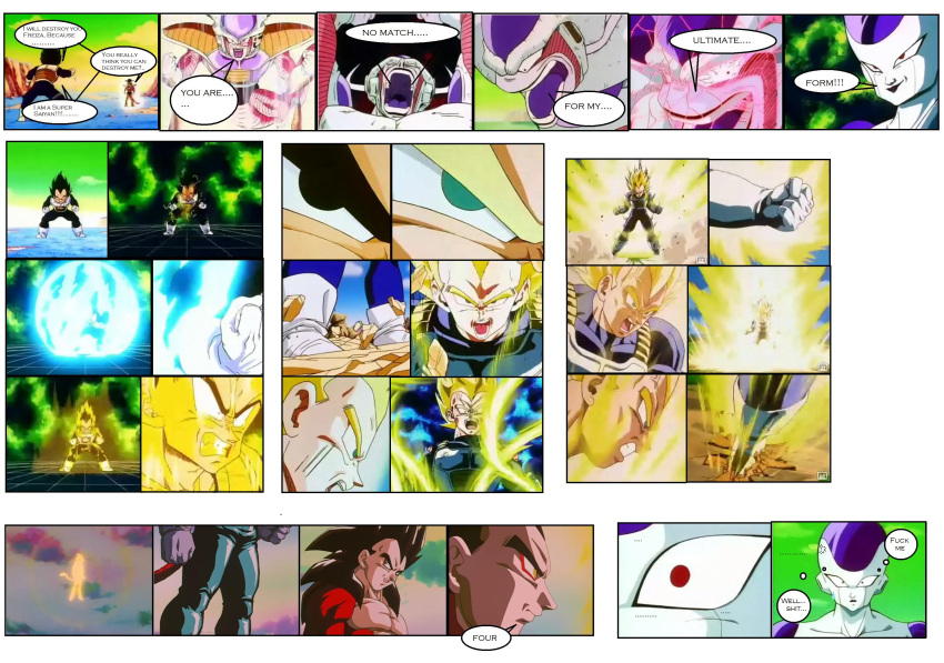 dragonball dragonball_gt dragonball_z energy frieza power power_up super_saiyan super_saiyan_4 vegeta