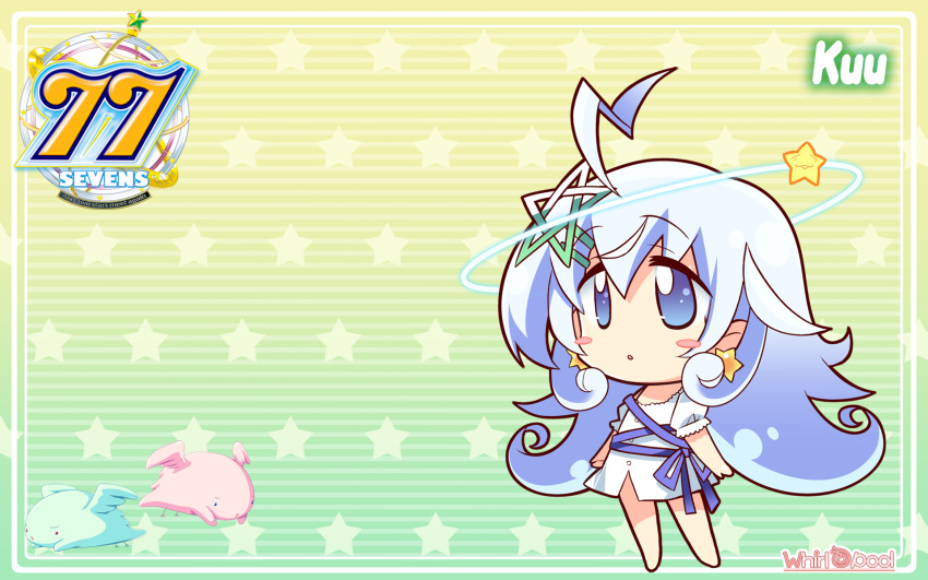 77 blue_eyes chibi dress kuu_(77) long_hair white_hair