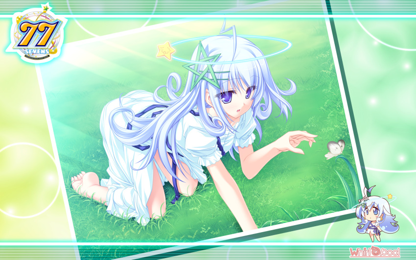 77 blue_eyes dress kuu_(77) long_hair tenmaso white_hair