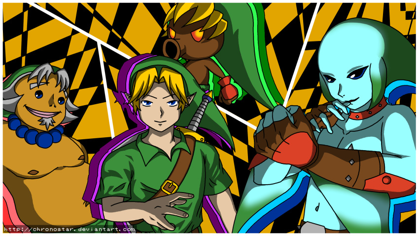 all-out_attack chronostar deku deku_scrub goron green link majora's_mask mask persona persona_4 the_legend_of_zelda zora