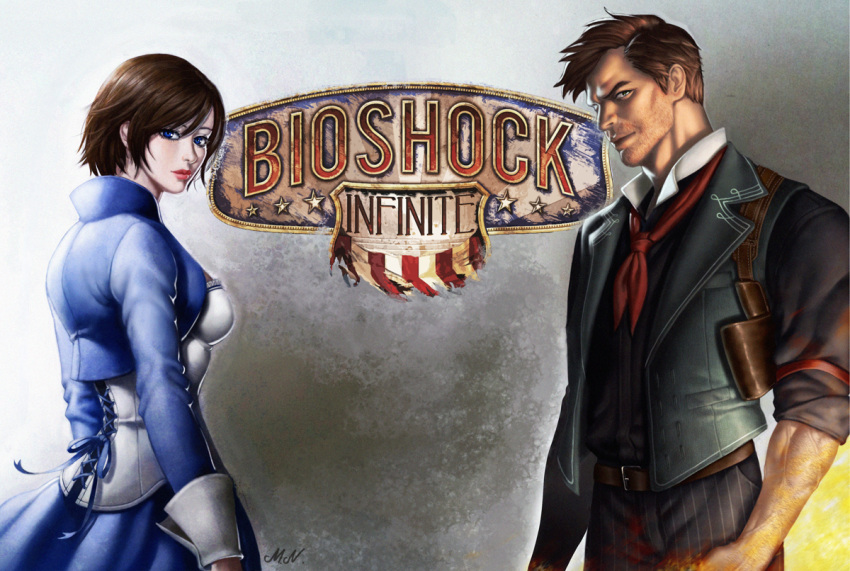 bioshock bioshock_infinite booker_dewitt elizabeth_(bioshock_infinite) tagme