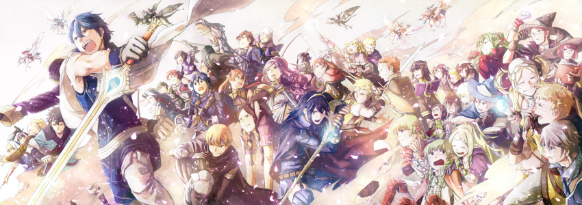 azur_(fire_emblem) book bow_(weapon) bredy_(fire_emblem) callum_(fire_emblem) cape chambray chiki cynthia_(fire_emblem) degel donny_(fire_emblem) dual_persona eudes_(fire_emblem) fighting_stance fire_emblem fire_emblem:_kakusei flying frederik_(fire_emblem) gaia_(fire_emblem) grego henry_(fire_emblem) highres horseback_riding jerome_(fire_emblem) krom laurent letterboxed liz_(fire_emblem) lucina mariabel_(fire_emblem) mark_(fire_emblem) minerva_(fire_emblem:_kakusei) miriel_(fire_emblem) moppect my_unit nn_(fire_emblem) noire_(fire_emblem) nowi_(fire_emblem) olivia_(fire_emblem) richt_(fire_emblem) riding ronku selena_(fire_emblem) serge_(fire_emblem) soiree solt_(fire_emblem) sumia sword tears tharja cordelia_(fire_emblem) time_paradox velvet_(fire_emblem) viole_(fire_emblem) weapon wyck wyvern