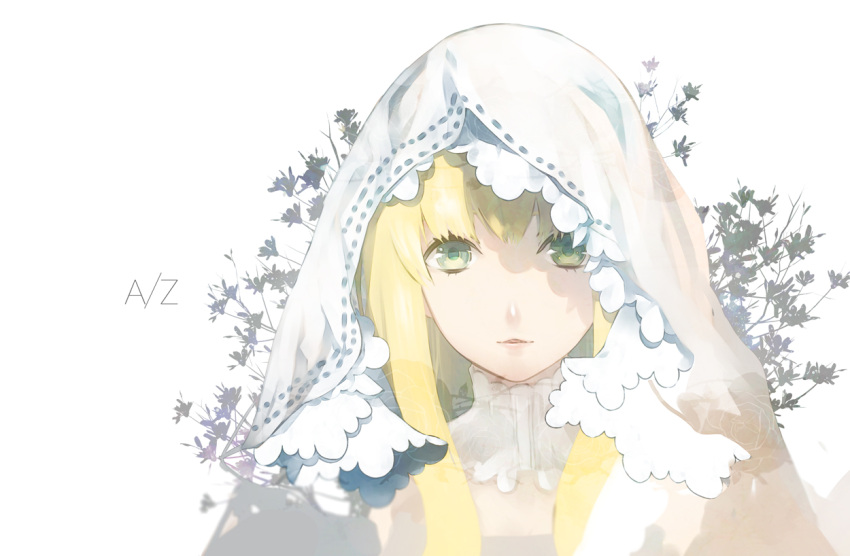 1girl aldnoah.zero asseylum_vers_allusia blonde_hair green_eyes long_hair veil