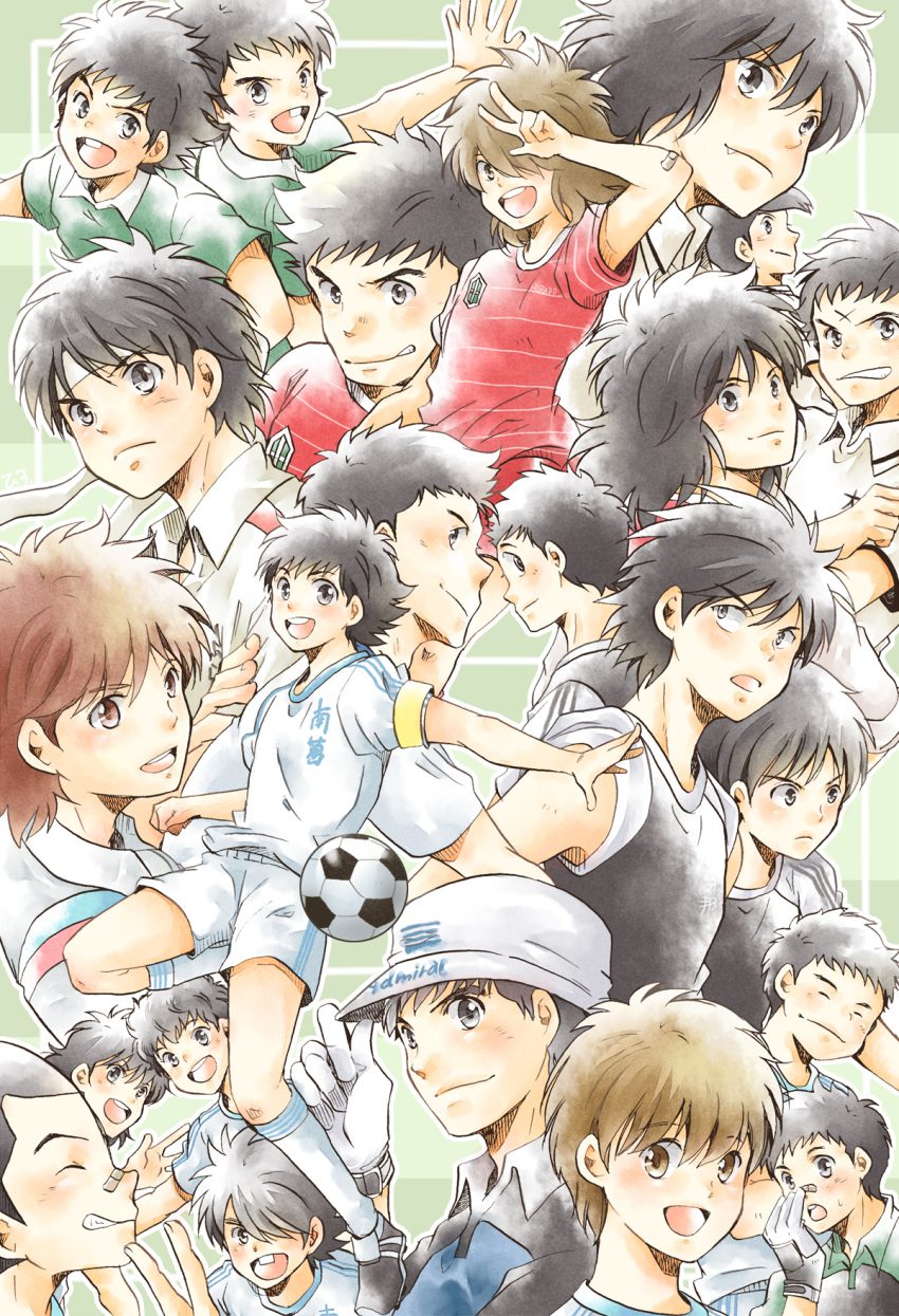 captain_tsubasa highres hyuuga_kojirou jitou_hiroshi ken_wakashimazu oozora_tsubasa sano_mitsuru tachibana_kazuo tachibana_masao wakabayashi_genzou