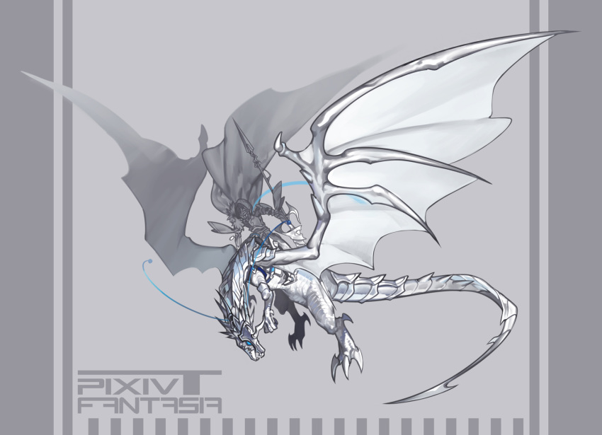 armor bythne_raq_e_argnes dragon hexahydrate original pixiv_fantasia pixiv_fantasia_t weapon