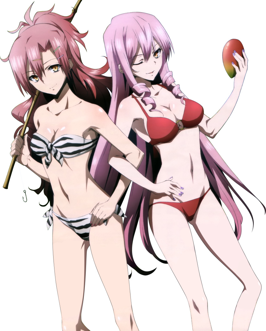 absurdres akuma_no_riddle bikini highres inukai_isuke sagae_haruki swimsuit transparent_background
