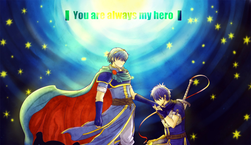 2boys blue_hair cape english fire_emblem fire_emblem:_shin_monshou_no_nazo fire_emblem_heroes gloves intelligent_systems kris_(fire_emblem) kris_(fire_emblem)_(male) male_my_unit_(fire_emblem:_shin_monshou_no_nazo) marth multiple_boys my_unit_(fe12) my_unit_(fire_emblem:_shin_monshou_no_nazo) nintendo super_smash_bros. sword weapon