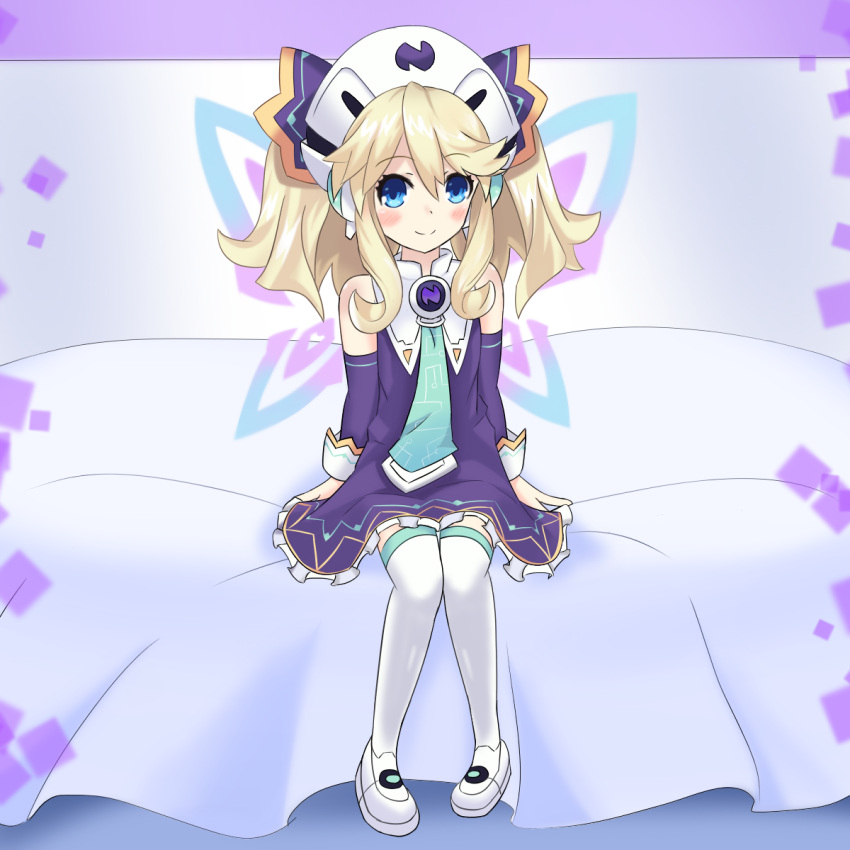 1girl blonde_hair blue_eyes blush book fairy_wings hair_ornament hat highres histoire looking_at_viewer neptune_(series) open_mouth twintails wings リアン