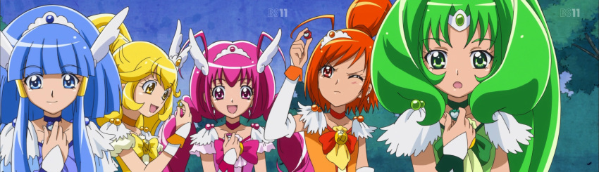 5girls absurdres cure_beauty cure_happy cure_march cure_peace cure_sunny highres multiple_girls precure screencap smile_precure!