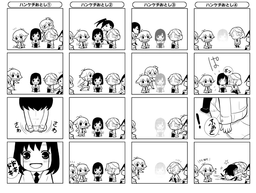 chibi comic kajiki_yumi kanbara_satomi monochrome saki senoo_kaori touyoko_momoko translation_request tsuyama_mutsuki