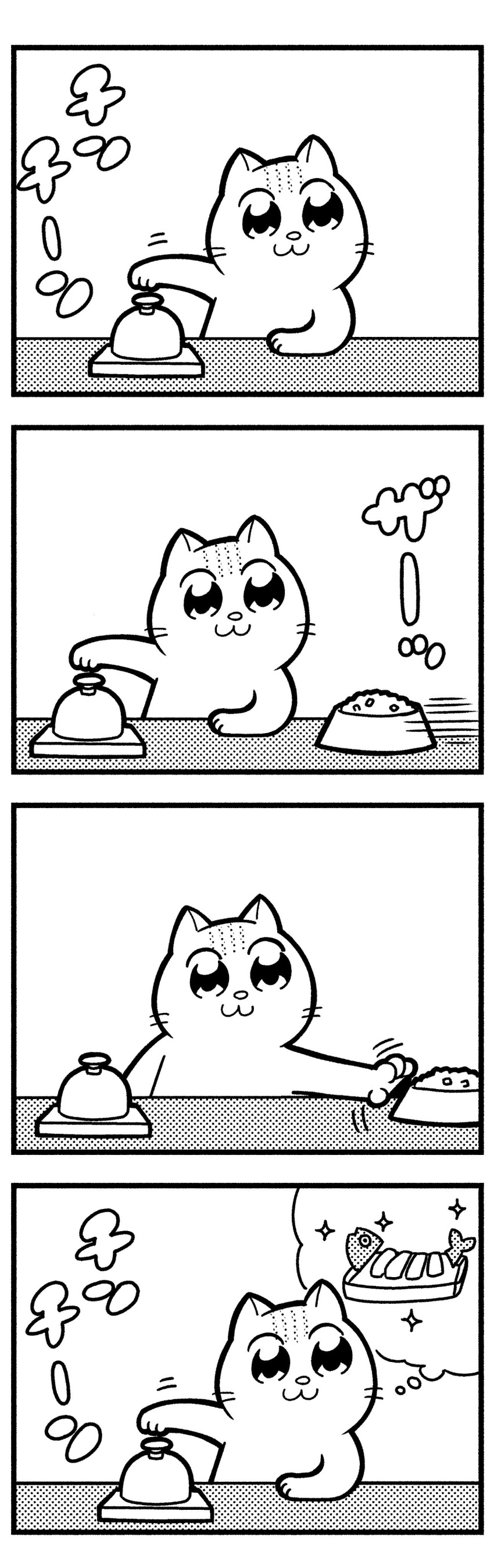 4koma absurdres bkub cat cat_food comic highres original translation_request