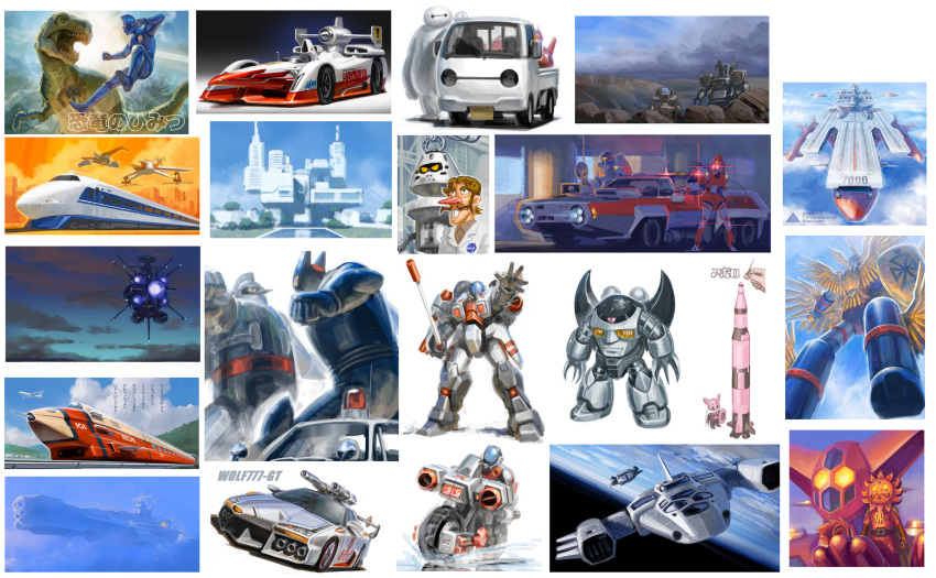 60s 70s 80s aircraft aircraft_carrier arcadia baymax big_hero_6 blader building cannon car character_request clouds copyright_request creator_connection epic flying fmu gattai getter_robo great_mazinger great_mazinger_(robot) gundam harlock_saga highres hybrid kikou_souseiki_mospeada lance mecha mobile_suit_gundam mospeada mospeada_(mecha) motor_vehicle motorcycle nasa oldschool polearm police police_car power_armor racing realistic redesign robot rocket saturn_v scanny science_fiction shield ship space_craft techno_police_21c technoid tetsujin_28-gou toy train translation_request tyrannosaurus_rex uchuu_senkan_yamato van vehicle waga_seishun_no_arcadia warship weapon yamato_(uchuu_senkan_yamato) z'gok