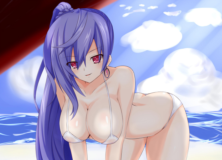 bikini breasts choujigen_game_neptune iris_heart neptune_(series) purple_hair swimsuit violet_eyes