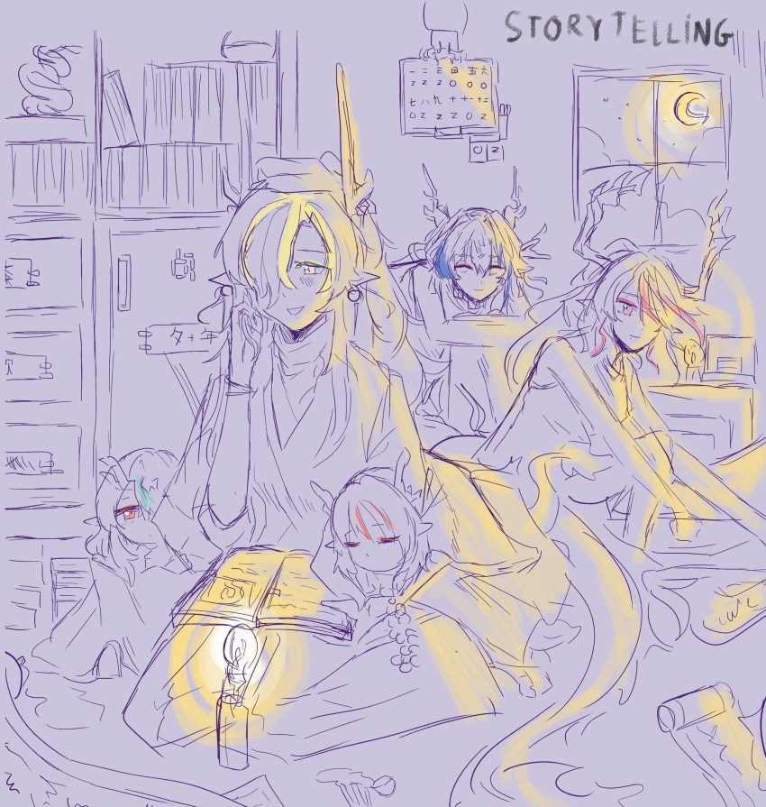 arknights dusk_(arknights) highres jie_(arknights) ling_(arknights) nian_(arknights) non-web_source shu_(arknights)