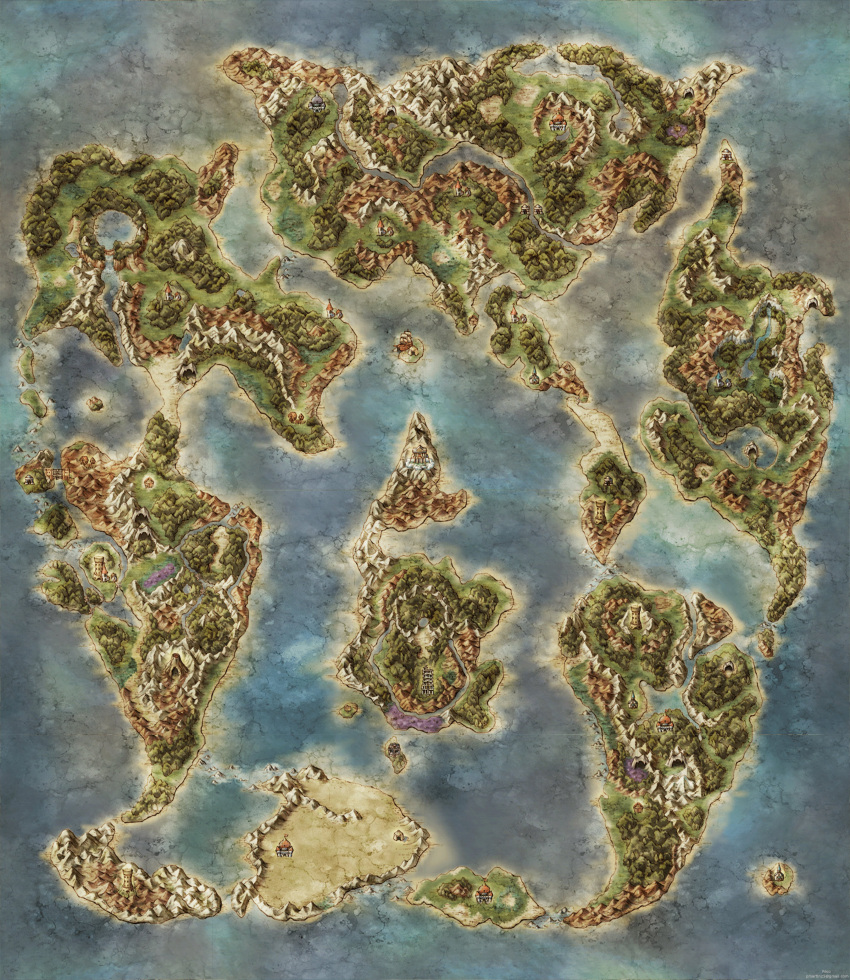 absurdres dragon_quest dragon_quest_v highres map no_humans official_art scenery still_life tagme