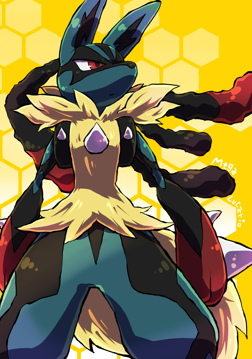 absurdres highres lucario mega_lucario no_humans pokemon pokemon_(creature) pokemon_(game) pokemon_xy