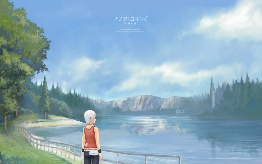 another_code_r ashley_mizuki_robbins cing highres scenery tank_top wallpaper white_hair