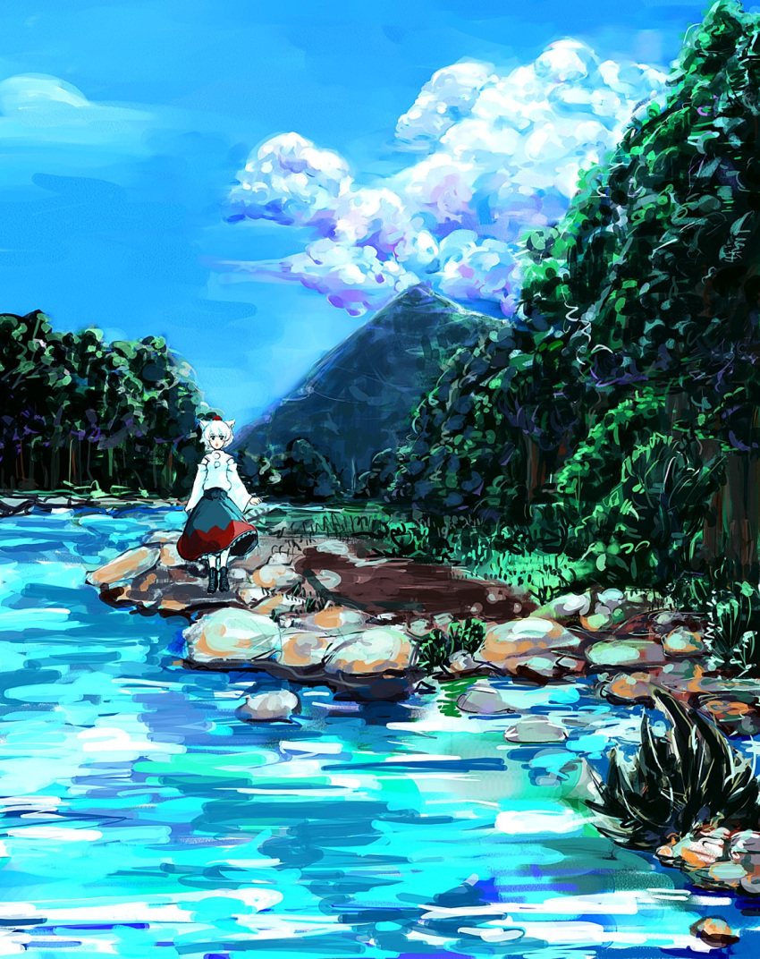 inubashiri_momiji nature scenery shime_mura touhou water