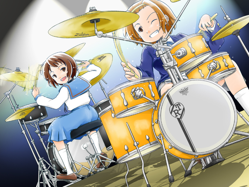 drums k-on! suzumiya_haruhi_no_yuuutsu tagme tainaka_ritsu