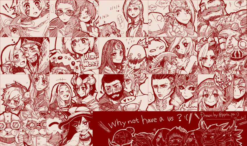 ! &gt;:( &gt;:o /\/\/\ 6+boys 6+girls :o alistar_(league_of_legends) anger_vein angry animal_ears anivia annie_hastur ashe_(league_of_legends) bare_shoulders blitzcrank blush braum_(league_of_legends) breasts bruise caitlyn_(league_of_legends) corki crying draven embarrassed english engrish ezreal facial_tattoo fiddlesticks flower flying_sweatdrops frown goggles goggles_on_head hair_ornament happy headgear heart heimerdinger highres holding holding_flower holding_weapon horn hurt injury irritated janna_windforce jinx_(league_of_legends) karma_(league_of_legends) kog'maw league_of_legends leaning_on_person leona_(league_of_legends) long_hair looking_at_another looking_at_viewer lucian_(league_of_legends) lulu_(league_of_legends) luxanna_crownguard malcolm_graves monochrome morgana multiple_boys multiple_girls nami_(league_of_legends) nervous nidalee nunu open_mouth orianna_reveck otani_(kota12ro08) pointy_ears quinn ranguage robot sad sarah_fortune scarf shauna_vayne simple_background sivir smile sona_buvelle soraka spoken_heart sweat taric tattoo teemo thresh thumbs_up translated trembling tristana twintails twitch upper_body urgot varus vel'koz weapon yordle zyra