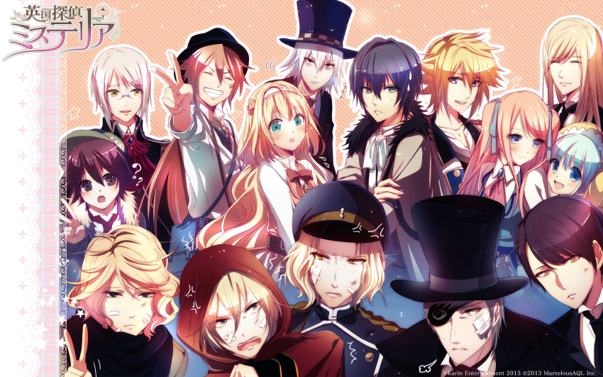 akechi_kenichirou bradley_(eikoku_tantei_mysteria) brown_eyes brown_hair colonel_moran eikoku_tantei_mysteria emily_(eikoku_tantei_mysteria) erlock_holmes jack_millers jean_lupin_(eikoku_tantei_mysteria) kobayashi_seiji miss_hudson pendelton_(eikoku_tantei_mysteria) pollock_(eikoku_tantei_mysteria) professor_moriarty sara_marple shiroma william_h_watson