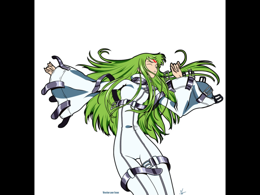 cc closed_eyes code_geass green_hair long_hair