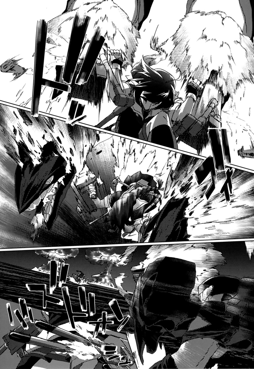 1girl blew_andwhite comic greyscale highres kantai_collection monochrome page_number remodel_(kantai_collection) ro-class_destroyer shigure_(kantai_collection) shinkaisei-kan