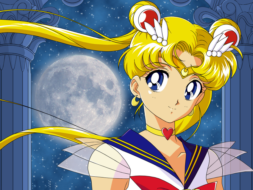 bishoujo_senshi_sailor_moon blonde_hair blue_eyes magical_girl sailor_moon see_through wallpaper