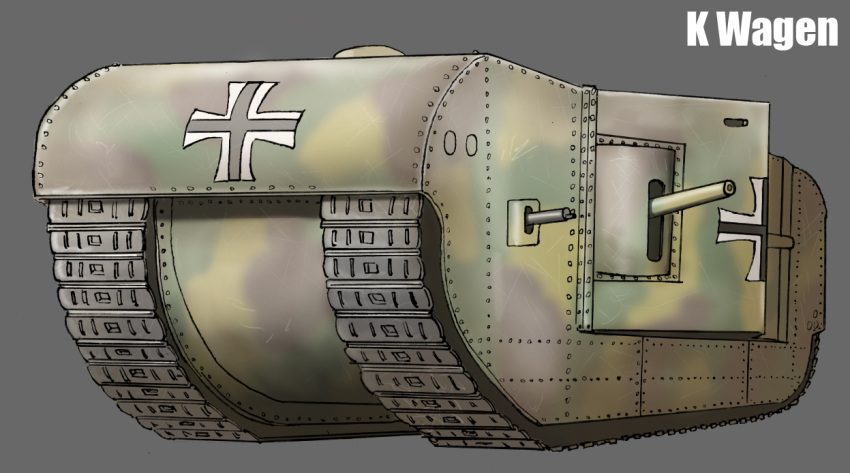 earasensha k-wagen military military_vehicle original tank vehicle world_war_i