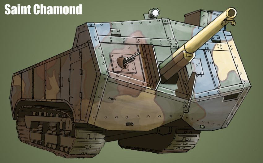 char_saint-chamond earasensha military military_vehicle original tank vehicle world_war_i