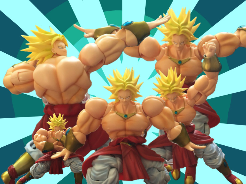 broly dragon_ball dragonball_z figure gauntlets ginyu_force_pose legendary_super_saiyan muscle photo pose serious