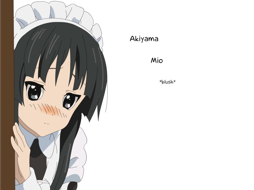 akiyama_mio blush k-on! maid transparent vector