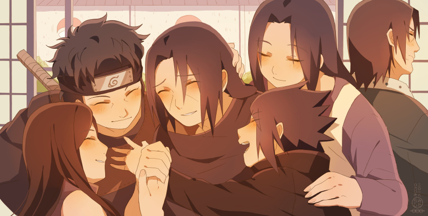 2girls 4boys black_hair brothers brown_hair closed_eyes family father father_and_son long_hair mother mother_and_son multiple_boys multiple_girls naruto short_hair tagme uchiha_fugaku uchiha_itachi uchiha_izumi uchiha_mikoto uchiha_sasuke uchiha_shisui