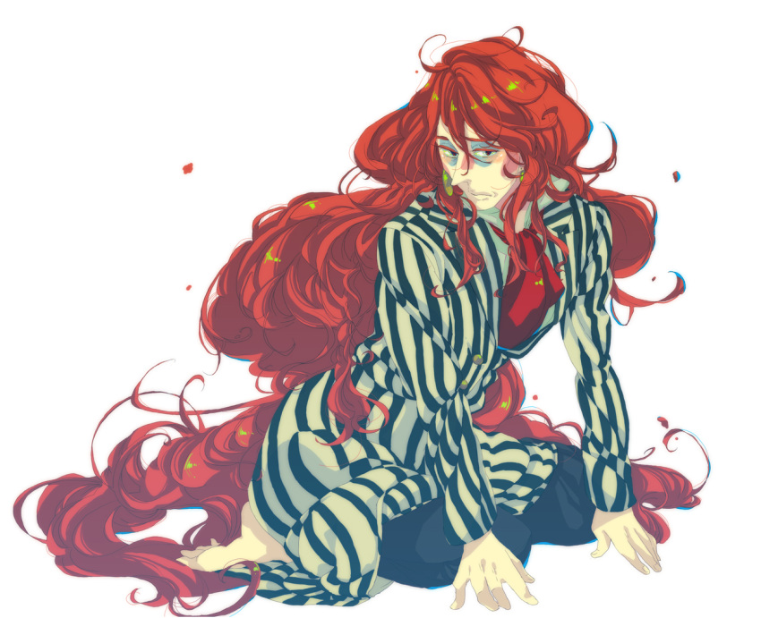 fujimoto long_hair male pajamas ponyo_on_the_cliff_by_the_sea striped