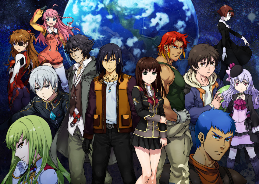 6+boys 6+girls aquarion_(series) aquarion_evol banagher_links belt black_dress black_gloves black_hair black_skirt blue_eyes blue_hair brown_eyes brown_hair c.c. chirico_cuvie code_geass collarbone crea_dorosera crow_broust dress evangelion:_3.0_you_can_(not)_redo eyepatch gloves green_eyes green_hair gundam gundam_unicorn hair_ornament hand_on_hip hat hibiki_kamishiro jewelry ledo_(suisei_no_gargantia) lolita_fashion long_hair looking_at_viewer military military_uniform multicolored_hair multiple_boys multiple_girls nakamura_kanko necklace neon_genesis_evangelion nono_(top_wo_nerae_2!) open_mouth orange_hair pink_hair pleated_skirt plugsuit r_dorothy_wayneright rand_travis rebuild_of_evangelion redhead setsuko_ohara short_hair silver_hair skirt smile soukou_kihei_votoms souryuu_asuka_langley spiky_hair suisei_no_gargantia super_robot_wars super_robot_wars_z3 the_big_o thigh-highs top_wo_nerae_2! two-tone_hair uniform violet_eyes white_gloves white_legwear yellow_eyes