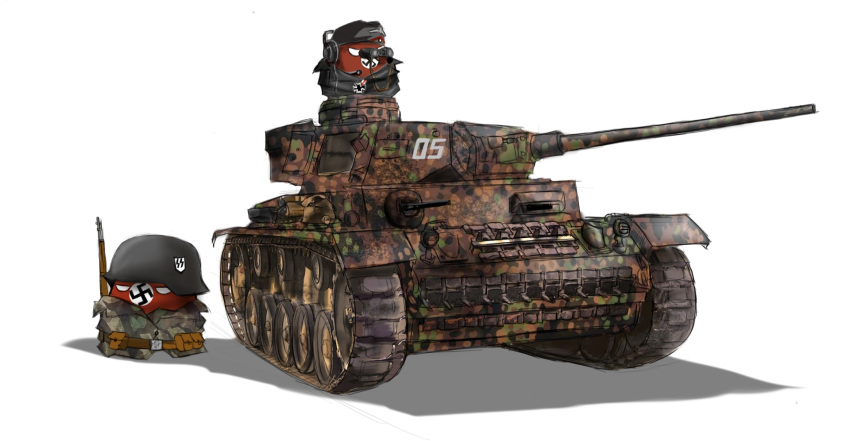 countryball ground_vehicle highres military military_vehicle motor_vehicle naziball panzer_6_tiger polandball tank world_war_ii