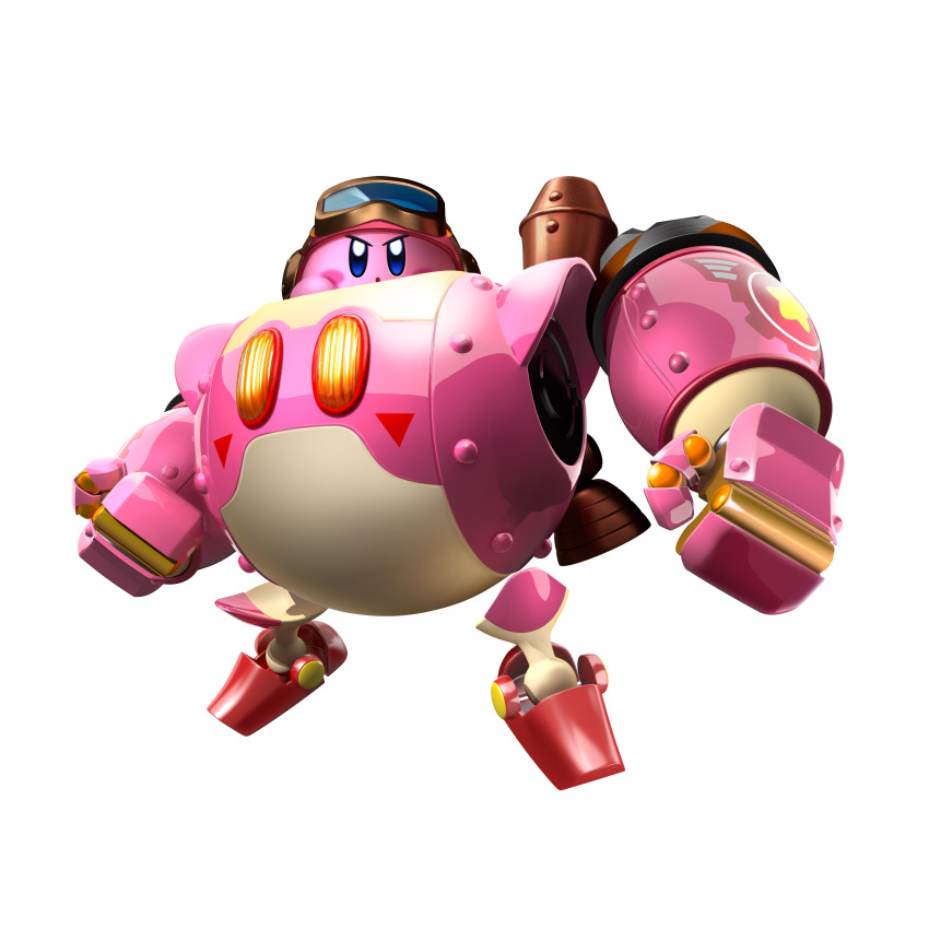 3d goggles goggles_on_head helmet kirby kirby:_planet_robobot kirby_(series) looking_at_viewer mecha nintendo official_art