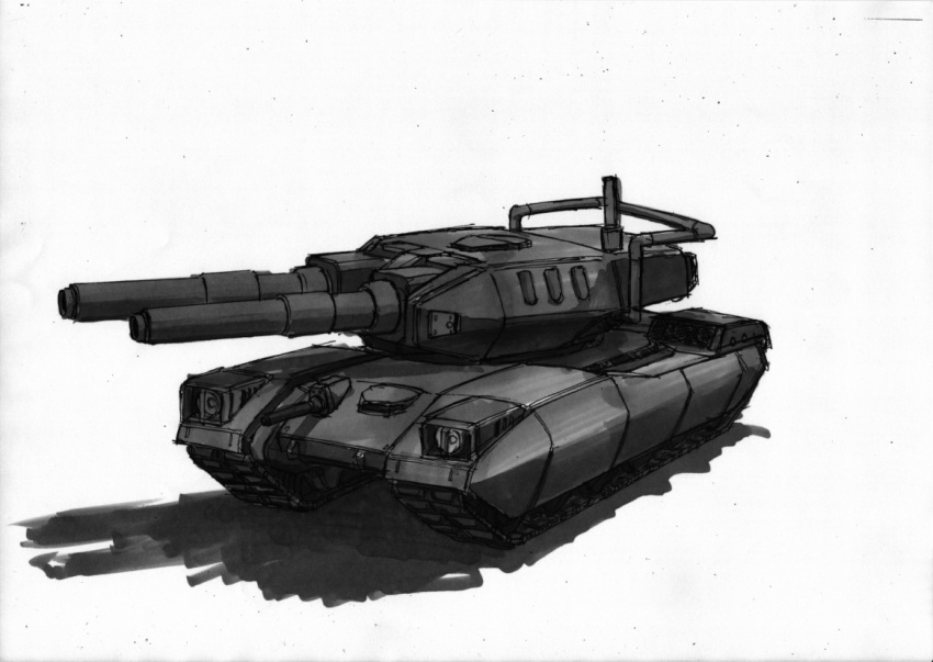 artist_request gundam mobile_suit_gundam no_humans tank type_61_(gundam) vehicle