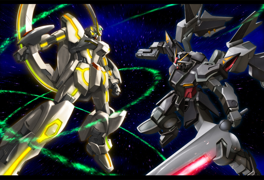 beam_rifle energy_sword gun gundam gundam_seed gundam_seed_c.e._73:_stargazer gundam_stargazer handgun mecha space strike_noir sword weapon zb