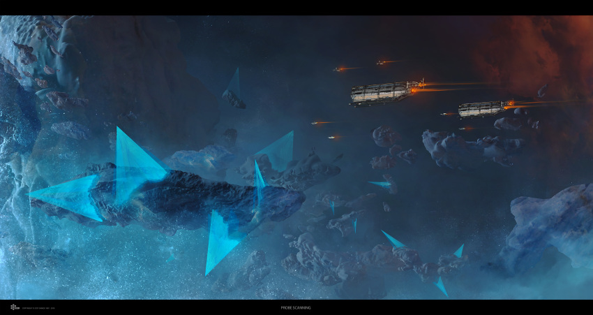 asteroid asteroid_field boulder bowhead_(eve_online) capital_ship_(eve_online) clouds commentary company_logo company_name concept_art crack daniel_matthews dated english_commentary eve_online fleet floating floating_object floating_rock flying fog freighter_(eve_online) glowing grand_scale hauling_ship_(eve_online) highres landscape letterboxed logo no_humans official_art outdoors outer_ring_excavations_(eve_online) photoshop_(medium) realistic rock scenery science_fiction snow space spacecraft thrusters zero_gravity