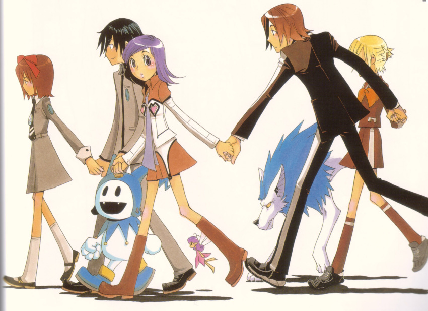 00s 2others 3boys 3girls 90s amano_maya animal artist_request atlus canine character_request fairy human jack_frost lisa_silverman mammal megami_tensei persona persona_1 persona_2 pixie_(megami_tensei) shin_megami_tensei snowman sonomura_maki suou_tatsuya tagme toudou_naoya wolf