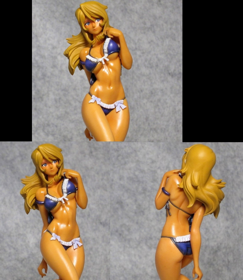 1girl ass back bikini blonde_hair breasts female figure large_breasts long_hair mori_yuki photo solo swimsuit uchuu_senkan_yamato uchuu_senkan_yamato_2199
