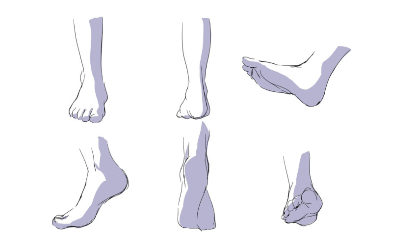 barefoot feet multiple_views simple_background soles toes toshi_(pixiv637016) white_background
