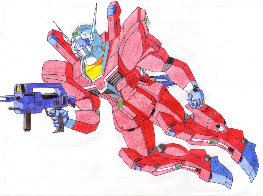 absurdres crossover densetsu_kyojin_ideon fusion gm_iii gun gundam gundam_zz highres ideon mecha weapon