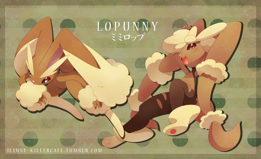 10s lopunny mega_lopunny mega_pokemon mikia_harris no_humans pokemon pokemon_(game) pokemon_oras