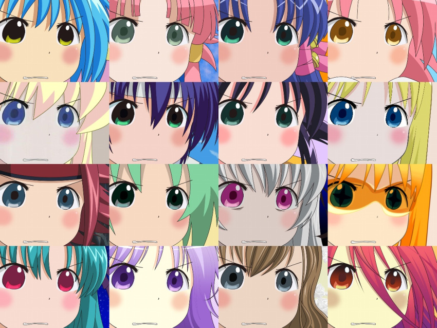 1boy 6+girls ana_coppola andou_mahoro annotation_request aoba_kozue aria child code_geass crossover everyone fine_art_parody galaxy_angel gununu happiness! hayama_kotono higurashi_no_naku_koro_ni ichigo_mashimaro kallen_stadtfeld kogami_akira lucky_star lyrical_nanoha mahoraba mahoromatic mahou_shoujo_lyrical_nanoha maria-sama_ga_miteru meme mint_blancmanche mizunashi_akari multiple_girls nono_(top_wo_nerae_2!) pani_poni_dash! parody photoshop rebecca_miyamoto rozen_maiden saint_october screencap shakugan_no_shana shana sonozaki_mion subaru_nakajima suigintou top_wo_nerae_2! toudou_shimako warhol watarase_jun